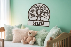 Owl Laser Cut File SVG DXF PNG, Owl Name Sign, Owl Clipart Product Image 2