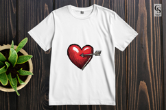 Hand Drawn Heart With Arrow Illustration Clipart png Product Image 2