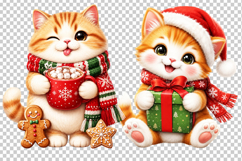 Cute &amp; Funny Christmas Cat PNG Clipart Product Image 3
