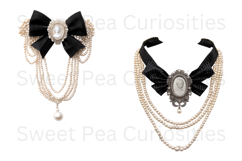 Cameo, Pearls, Ephemera, PNG, Junk Journal, clipart Product Image 3