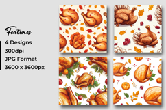 Thanksgiving Turkey Feast Digital Paper Product Image 3
