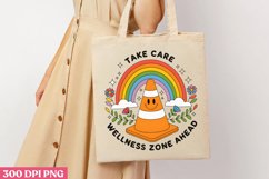 Take Care, Wellness Zone PNG, Retro Positive Sublimation PNG Product Image 3