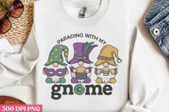 Parading with my gnome PNG, Mardi Gras PNG Product Image 3