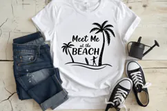 Meet Me at the Beach SVG Design, Summer & Beach SVG Design Product Image 3