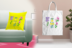 Colorful Trio Wildflower Embroidery Design Product Image 3