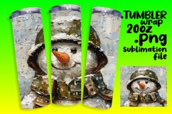 Holiday Snowman Tumbler Wrap - Sublimation 20oz Product Image 1