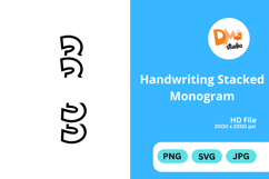 Handwriting Stacked Monogram Product Image 1