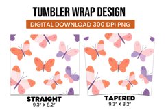 Butterfly pattern tumbler wrap sublimation design Product Image 3