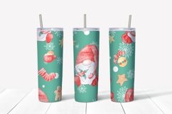 Christmas nordic gnome Skinny tumbler wrap design Product Image 2