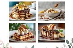 Waffles Cutting Board, Pancake PNG, Food PNG Product Image 3