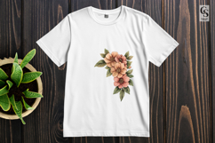 Watercolor Floral Corner Bouquet Clipart Sublimation PNG Product Image 3