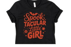 Spook Tacular Little Girl Svg | Halloween Svg | Shirt Svg Product Image 1