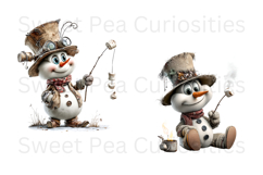 Christmas, Snowman, Ephemera, PNG, Clipart, Junk Journal Product Image 3