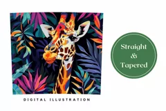 Giraffe Tumbler Wrap PNG, Giraffe Sublimation Tumbler PNG Product Image 3