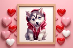 Cute Valentine Dog Clipart, Valentines Day Dog Clipart Product Image 3