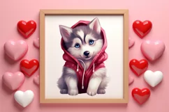 Cute Valentine Dog Clipart, Valentines Day Dog Clipart Product Image 3