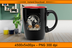 Nightmare Before Coffee Moon and Pumpkins PNG Product Image 3