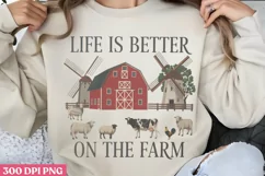 Life Is Better On The Farm PNG, Beauty Farm Sublimation PNG Product Image 1