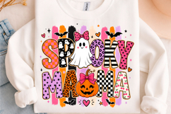 Spooky Mama Ghost Pumpkin Halloween PNG Product Image 1