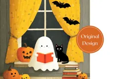 Kids Halloween Ghost Tumbler, Halloween Bats Tumbler Product Image 3