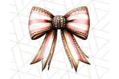 Western Style Bow PNG, Cute Cowboy, Cowgirl Coquette Png Product Image 3