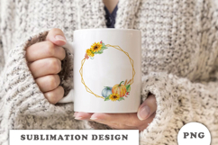 Watercolor Autumn Pumpkins Frame png Product Image 3