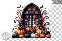 Halloween Window Sublimation - Clipart PNG Design Product Image 1