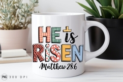 He Is Risen Colorful Easter Sublimation PNG Product Image 2