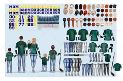 Hockey Family clipart: &quot;HOCKEY CLIPART&quot; Hockey jerseys PNG Product Image 2