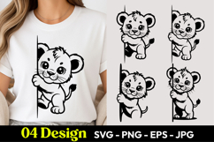 Cute Little Lion SVG PNG Product Image 1