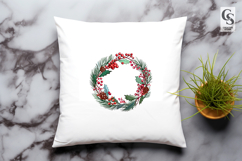 Holiday Berry Wreath Clipart Sublimation PNG Product Image 3