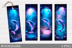 Dolphin Bookmark Design. Cute Dolphin Bookmark Sublimation Product Image 1