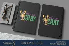Let’s Get Cray New Orleans SVG PNG|Fat Tuesday,Mask Product Image 3