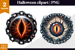 Fiery Demon Eye Halloween Clipart Halloween sublimation Product Image 1