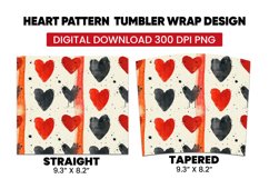 Heart Pattern Tumbler Warp Design Product Image 3