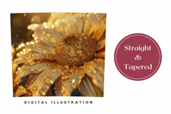 Sunflowers Tumbler Sublimation, Glitter Tumbler Wrap Design Product Image 3