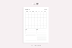 2026 Monthly Goal Planner, Printable &amp; Fillable, A4/Letter Product Image 3