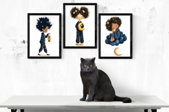 Whimsical Celestial Dreamer Girl Clipart Product Image 3