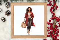 Holiday Shopping Clipart Sublimation, Christmas Shopping PNG Product Image 3