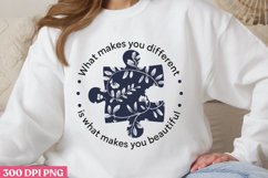 What Makes You Different PNG, Autism Sublimation PNG Product Image 1