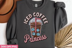 Iced coffee princess PNG, Iced Coffee Sublimation Product Image 1