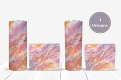 Pink Marble Tumbler Template, Purple Marble Tumbler Design Product Image 3