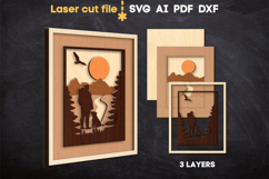 Camping Triptych SVG laser cut files for Glowforge Product Image 3