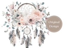 Watercolor Flowers Tumbler Design, Boho Tumbler Template Product Image 3