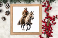 Western Christmas Cowboy Clipart Sublimation, Christmas PNG Product Image 3