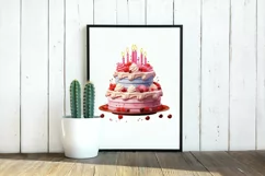 Birthday Cake SVG, cute Baby Birthday Cake Clipart png Product Image 3
