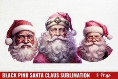 Vintage Black Santa Claus Sublimation Clipart Product Image 1