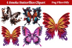 Smoke Butterflies Clipart PNG Product Image 1