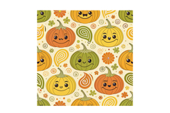 Retro Pumpkin Patch Funny Digital Paper Product Image 3