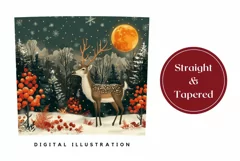 Christmas Tumbler Wrap, Winter Forest Tumbler Template Product Image 3